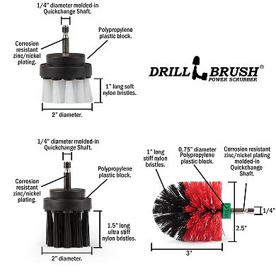 Ultimate Variety Brush Kit With Useful All-purpose Cleaning Paste Bundle - Bathroom, Auto, & Kitchen