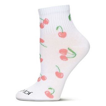 Women's Multi Cherries Athletic Quarter Socks
