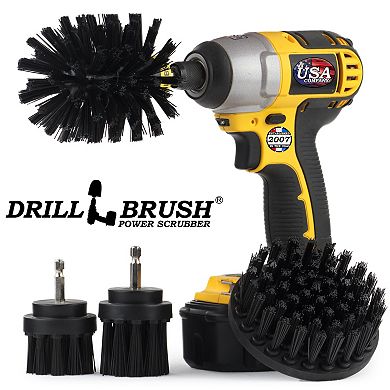 Grill Brush - Bbq Accessories - Ultra Stiff Nylon Power Scrub Brush Set - Graffiti Remover