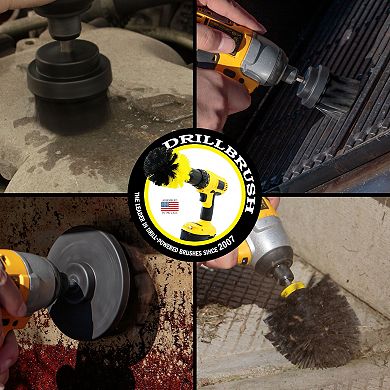 Grill Brush - Bbq Accessories - Ultra Stiff Nylon Power Scrub Brush Set - Graffiti Remover