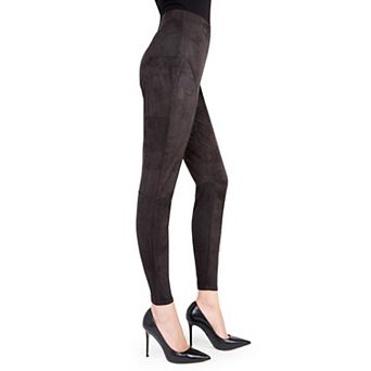 Women's Vegan Suede High-waist Shaping Leggings