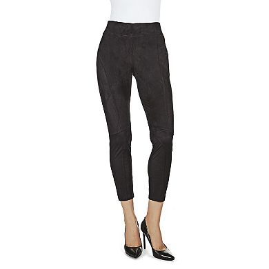 Women's Vegan Suede High-waist Shaping Leggings