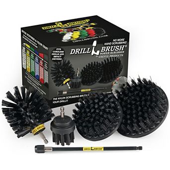 Bbq Accessories - Wire Brush Alternative Nylon Drill Brush Set With Extension - Bbq Brush - Grill