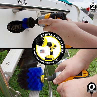 Hull Cleaner Brush Kit - Pond Scum, Oily Residue, Weeds, Barnacles, Oxidation - Fishing Boat