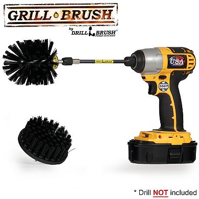 Ultra Stiff Scrub Brush Kit With Extension -bbq Accessories Smoker - Grill Brush - Grease And Stain