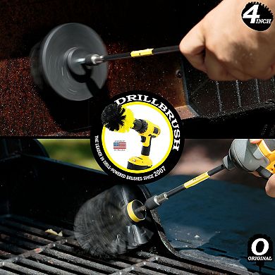 Ultra Stiff Scrub Brush Kit With Extension -bbq Accessories Smoker - Grill Brush - Grease And Stain