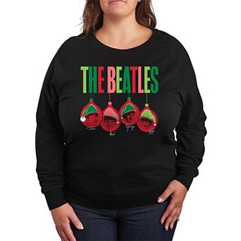 Plus Size The Beatles Santa Hats Christmas Ornaments French Terry Long Sleeve Tee