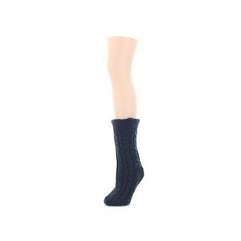 Women's Cable Knit Sherpa-lined Lounge Sock