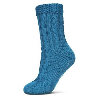 Women's Cable Knit Sherpa-lined Lounge Sock