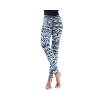 Protuva Bohemian Print Cotton Blend Leggings