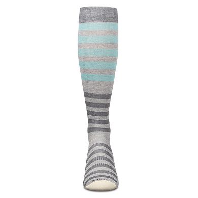 Multi Stripes 8-15 Mmhg Graduated Cotton Compression Socks