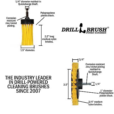 Tile And Grout Cleaning Drill Brush Set - Shower Floor Scrub Brush For Drill - Bathroom Scrub Brush