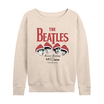 Women's The Beatles Christmas Seasons Greetings French Terry Long Sleeve Tee