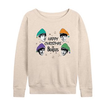 Women's The Beatles Happy Christmas French Terry Long Sleeve Tee