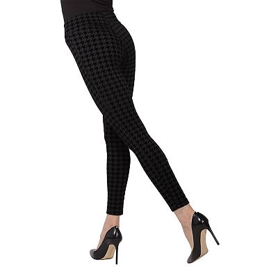 Suede Houndstooth Shaping Leggings