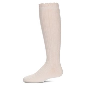 Girls' Crochet Ruffle Design Knee High Socks