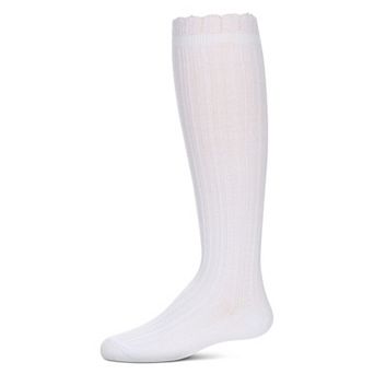 Girls' Crochet Ruffle Design Knee High Socks