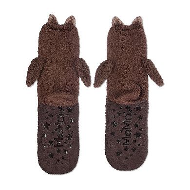 Women's Owl Embellished Plush Crew Socks