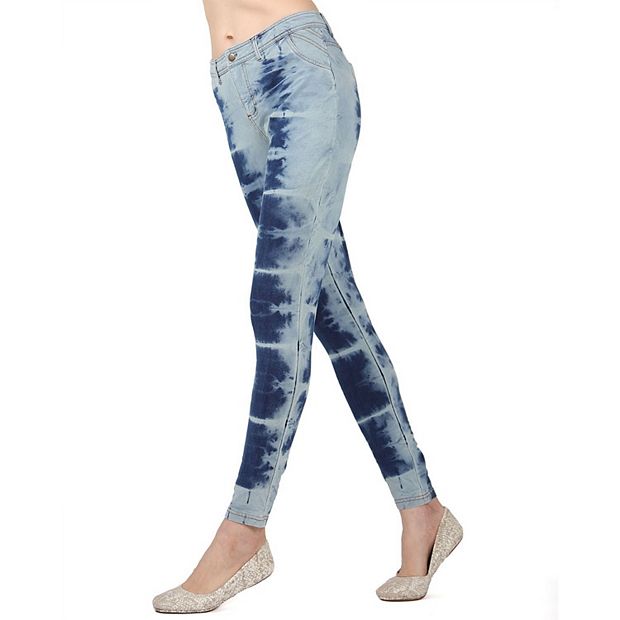 MeMoi Ice Crystal Denim Leggings