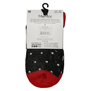 Women's Bordered Snowflake Cozy Warm Thermal Crew Socks