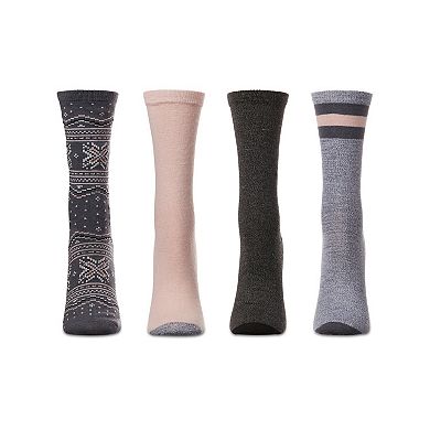 Women's 4 Pair Pack Fairisle Buttersoft Crew Socks