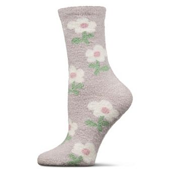 Women's Flower Aloe Infused Crew Socks