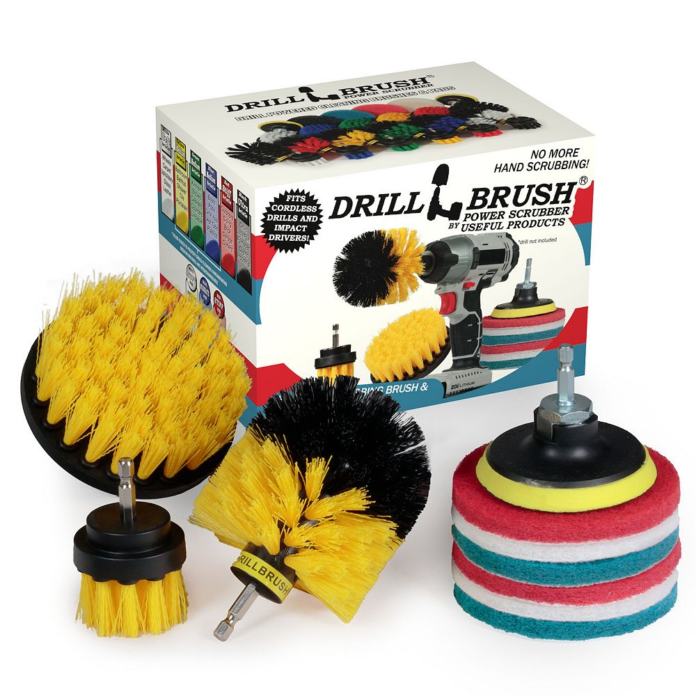 Grout Brush Drill Attachment - Bathroom Cleaner Scrub Brush - Toilet ...