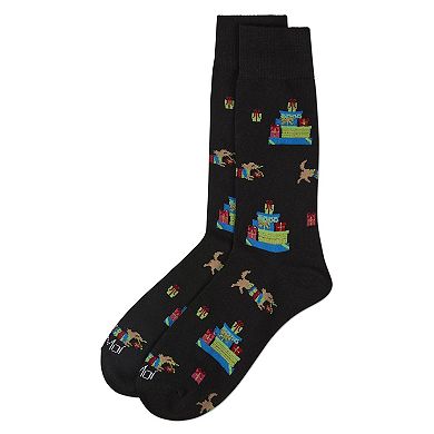 Men's Pile Of Gifts Holiday Crew Socks