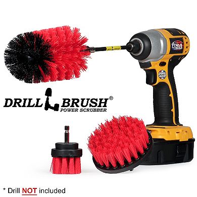 Multi Surface Cleaning Brushes With Long Reach Extension - Marble Cleaner Bit Brushes For Drill