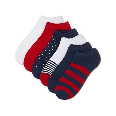 Women's 6 Pair Pack Dots Low Cut Socks