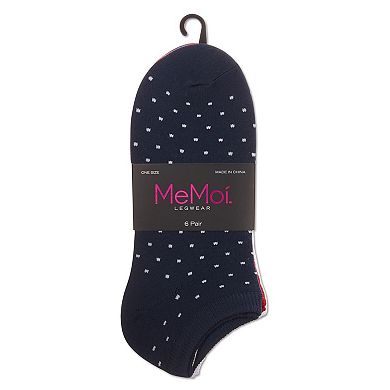 Women's 6 Pair Pack Dots Low Cut Socks