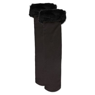 Women's Plush Lined Furry Fleece Knee High Socks