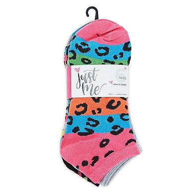 Women's 6 Pair Pack Cheetah Print Low Cut Socks