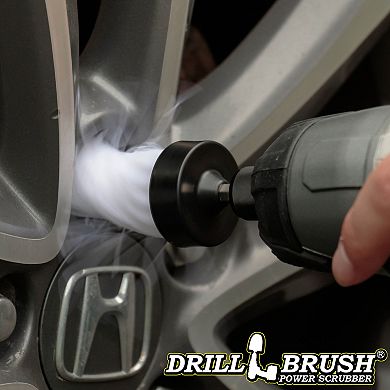 1in White Brush - Soft Stiffness - Long Bristles - Home & Auto Spot Cleaning