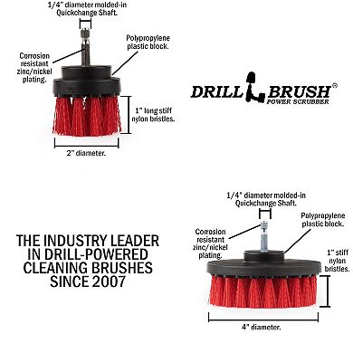 Cleaning Brushes For Drill - Outdoor - Concrete - Garden - Patio - Bird Bath - Headstones