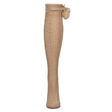 Women's Pointelle Class Over The Knee Home Socks