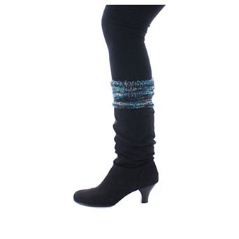 Women's Merged Yarn Thick Knit Boot Sock Topper