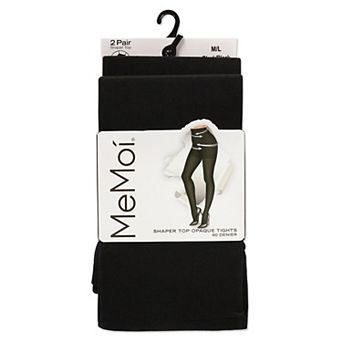 Women's 2 Pair Pack Shaper Top Opaque Tights