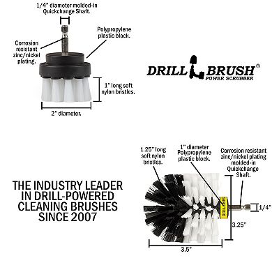 Soft Detailing Brush Kit - Wheel Cleaner - Interior, Vinyl, Upholstery, Fabric, Leather Seat Cleaner