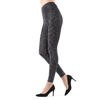 Mulga High-waisted Black Snakeskin Leggings