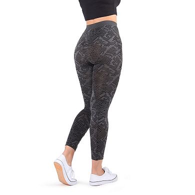 Mulga High-waisted Black Snakeskin Leggings