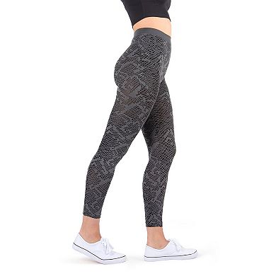 Mulga High-waisted Black Snakeskin Leggings