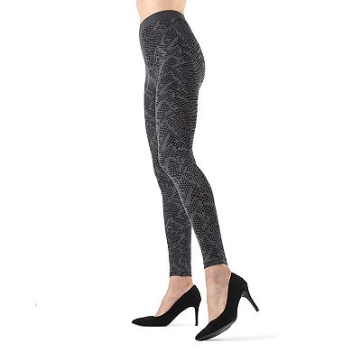 Mulga High-waisted Black Snakeskin Leggings