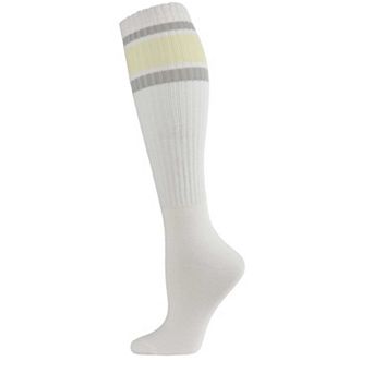 Rugby Stripe Knee-High Cotton Blend Socks