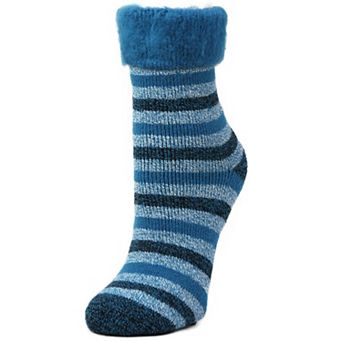 Lodge Striped Turn Cuff Crew Sock