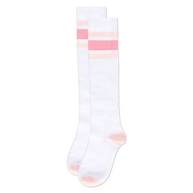 Girls' Neon Stripe Knee High Socks