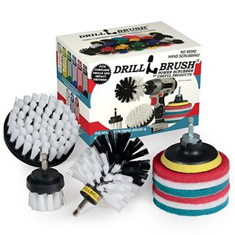Detail Brush Set - Upholstery Cleaner - Carpet Cleaner Scrub Brush - Auto Brush Cleaning - Pads