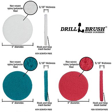 Detail Brush Set - Upholstery Cleaner - Carpet Cleaner Scrub Brush - Auto Brush Cleaning - Pads