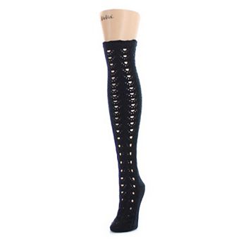 Linear Loop Chunky Knit Over The Knee Warm Socks