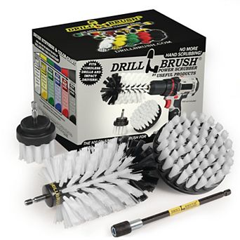 3 Soft Automotive Cleaning Brushes With Extended Reach Attachment - Carpet Cleaner Solution